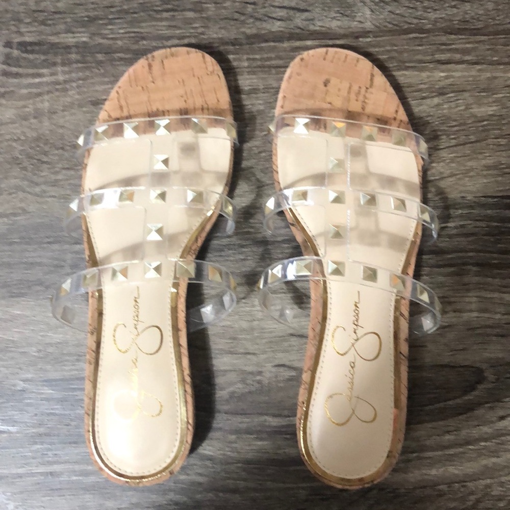 Jessica Simpson Neutral Studded Sandals